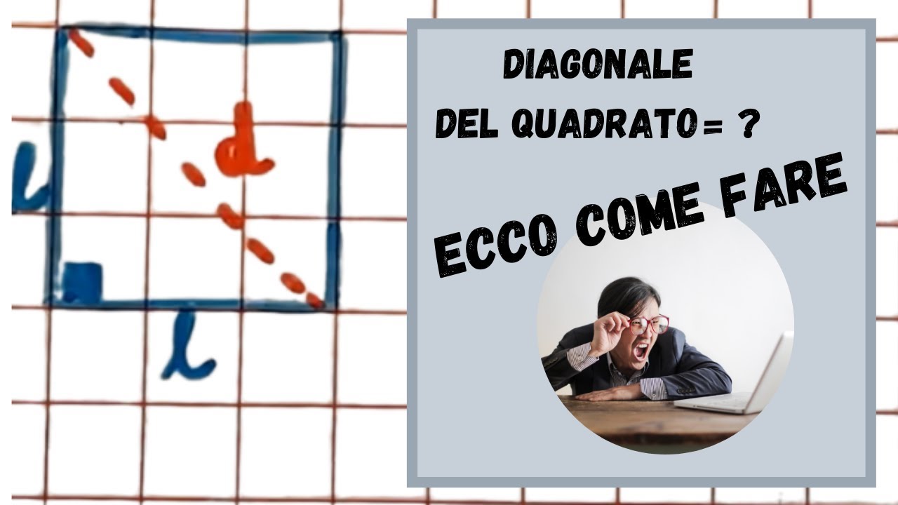 Teorema di PITAGORA applicato al QUADRATO + esercizi || seconda media 💛