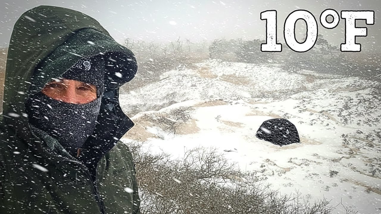 Solo Blizzard Camp | No Fire. Extreme Wind.