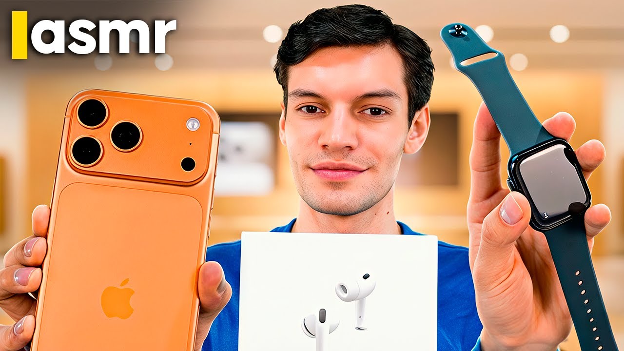 ASMR ESPAÑOL ROLEPLAY 🍎 Vendedor de Apple: Unboxing iPhone 17 Pro Max y AirPods Pro 3