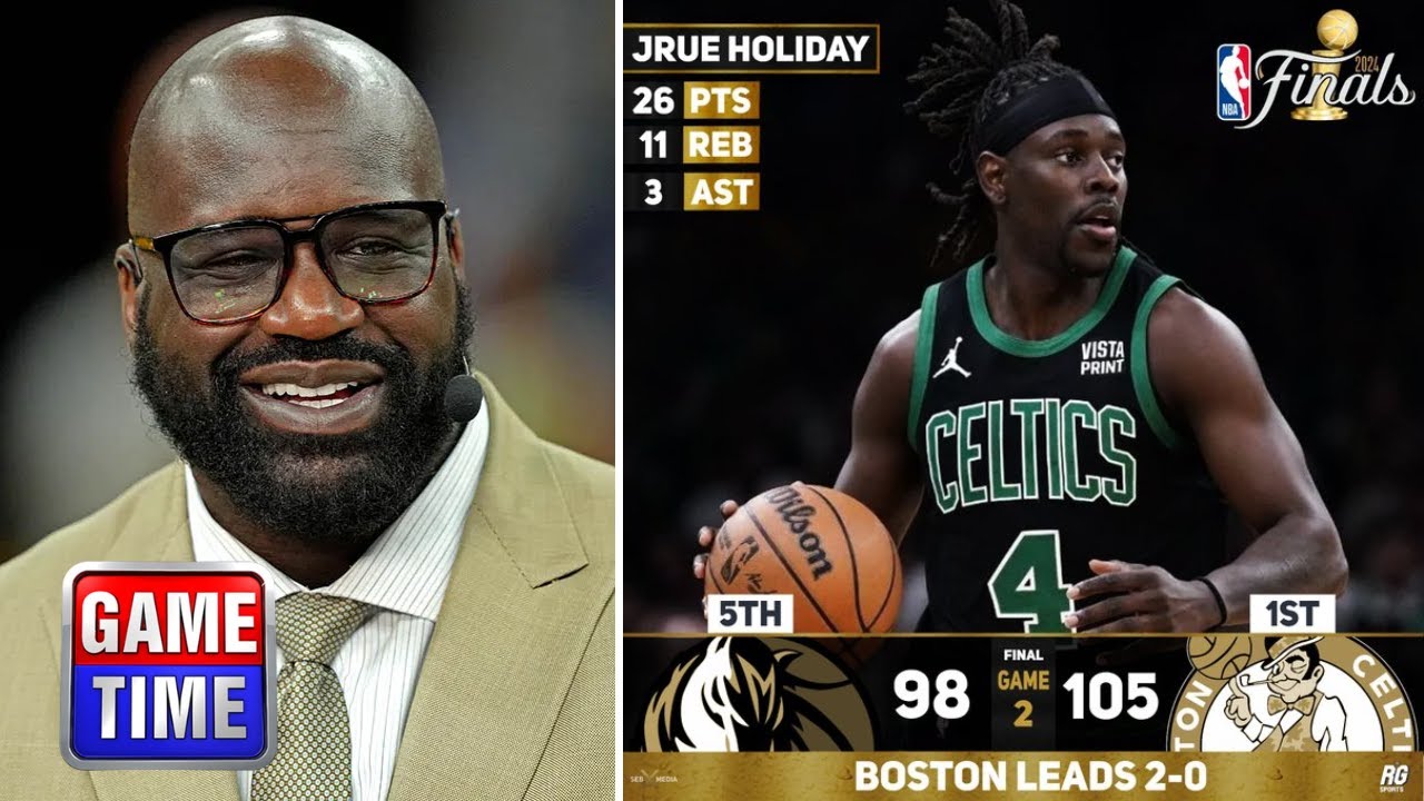 NBA Gametime reacts Celtics beat Mavericks 105-98 in Game 2 NBA Finals; Holiday 26 Pts; Luka 32 Pts