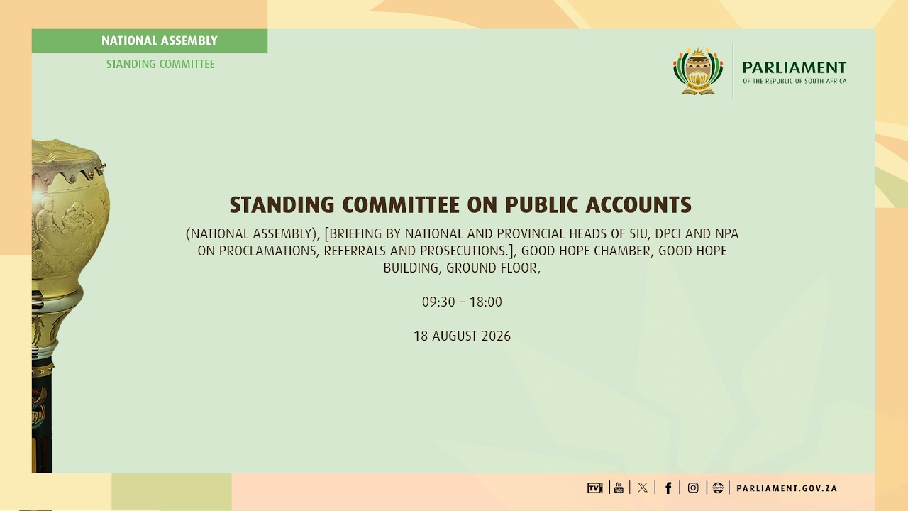 Standing Committee on Public Accounts, 18 August 2026
