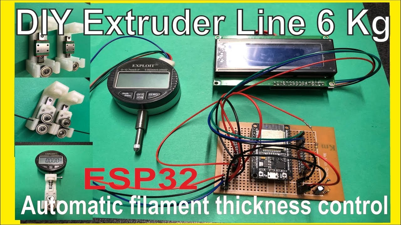DIY Extruder Line 6 Kg - Automatic Filament Diameter Measurement