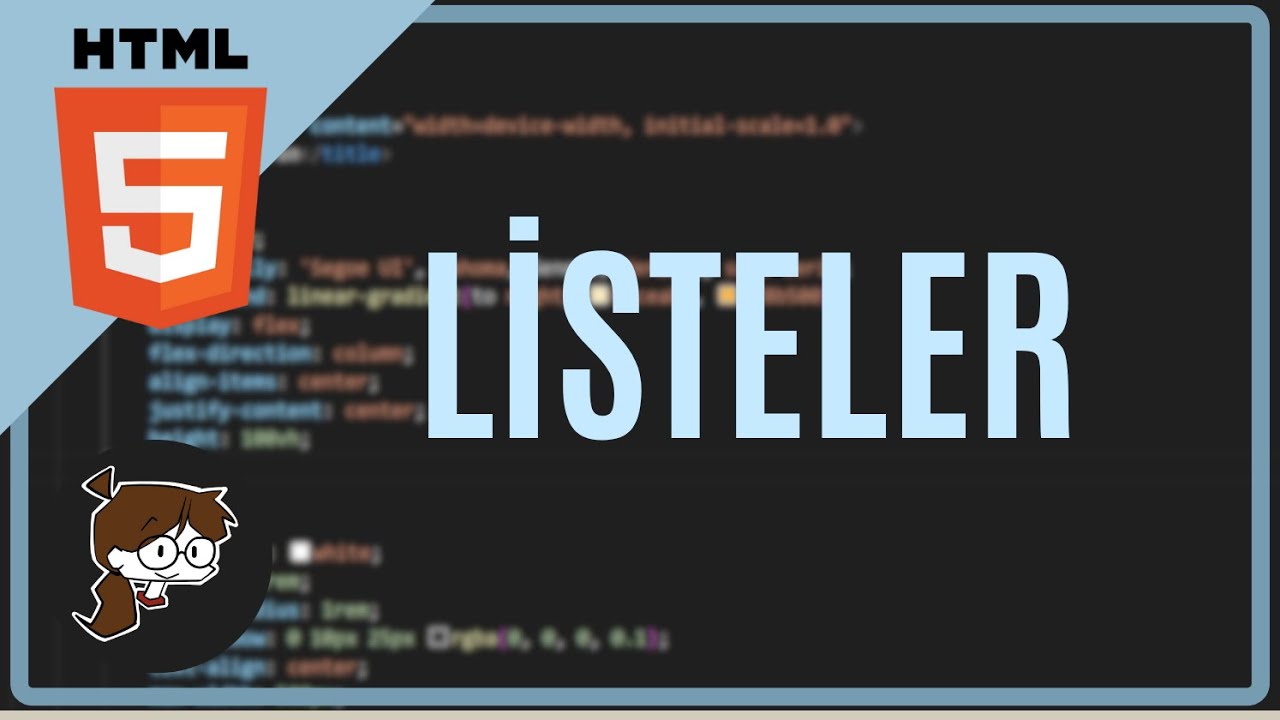 HTML - LİSTELER