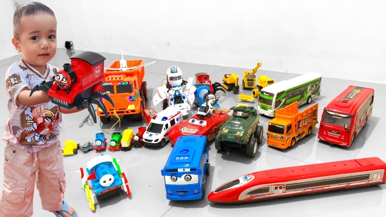 KERETA MONSTER‼️DUMP TRUCK,BUS BASURI TELOLET,BUS TAYO,MOBIL AMBULANCE,TRUK TANK,PESAWAT ROBOT