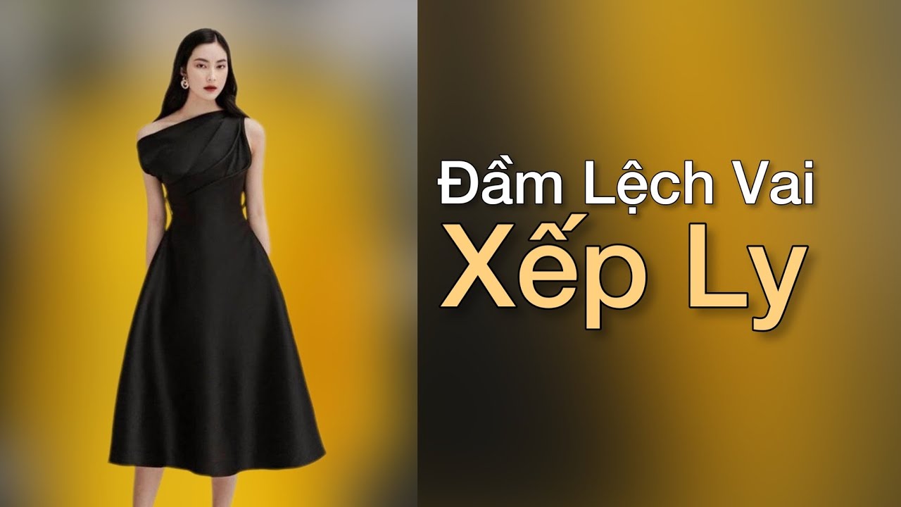 Thiết Kế Đầm Lệch Vai Xếp Ly|Lộc Tailor|Chia Sẻ Kinh Nghiệm May Mặc#178