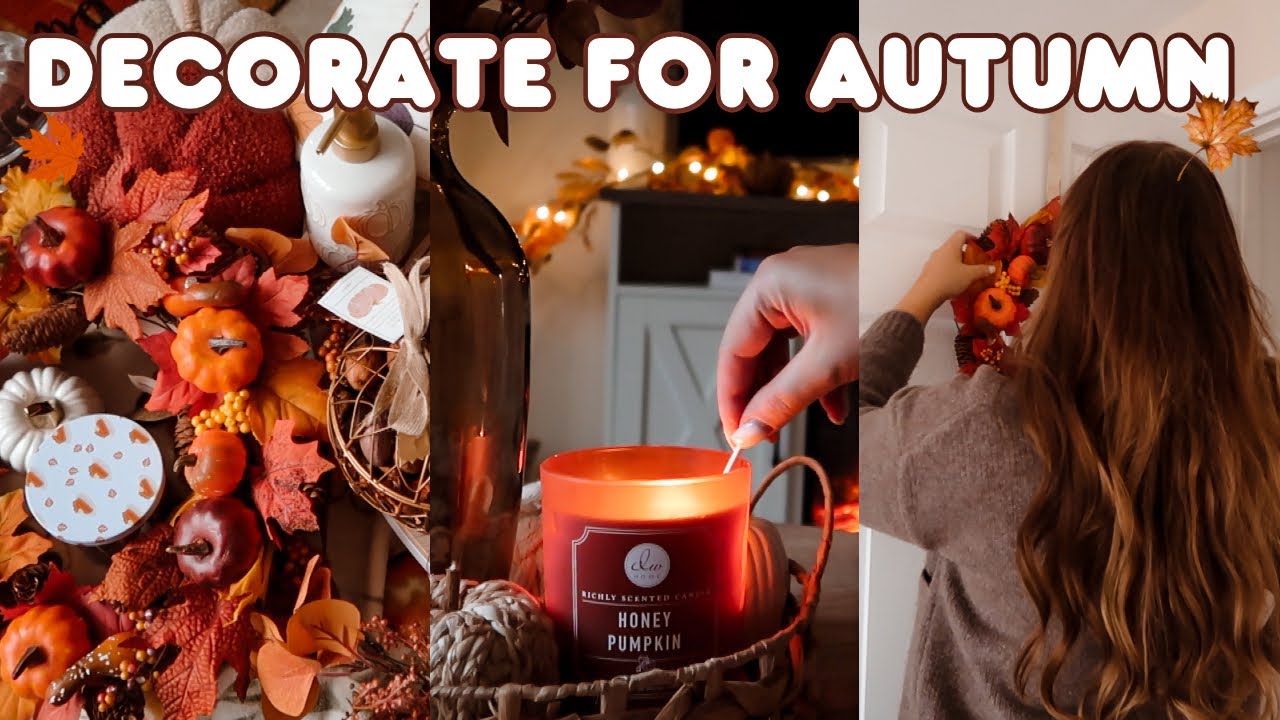 decorate for autumn with me 2024 🍁 warm, cosy & traditional in my uk home 🧸