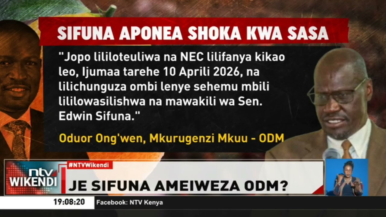 Je, ODM inahofu kumtimua katibu wake mkuu Edwin Sifuna?