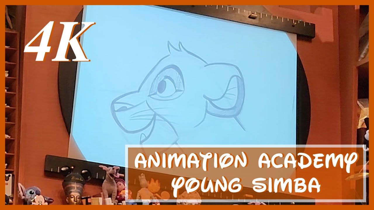 [July 2023] ✍🏼 Learn to draw young Simba at Disney's California Adventure Animation Academy - 4K