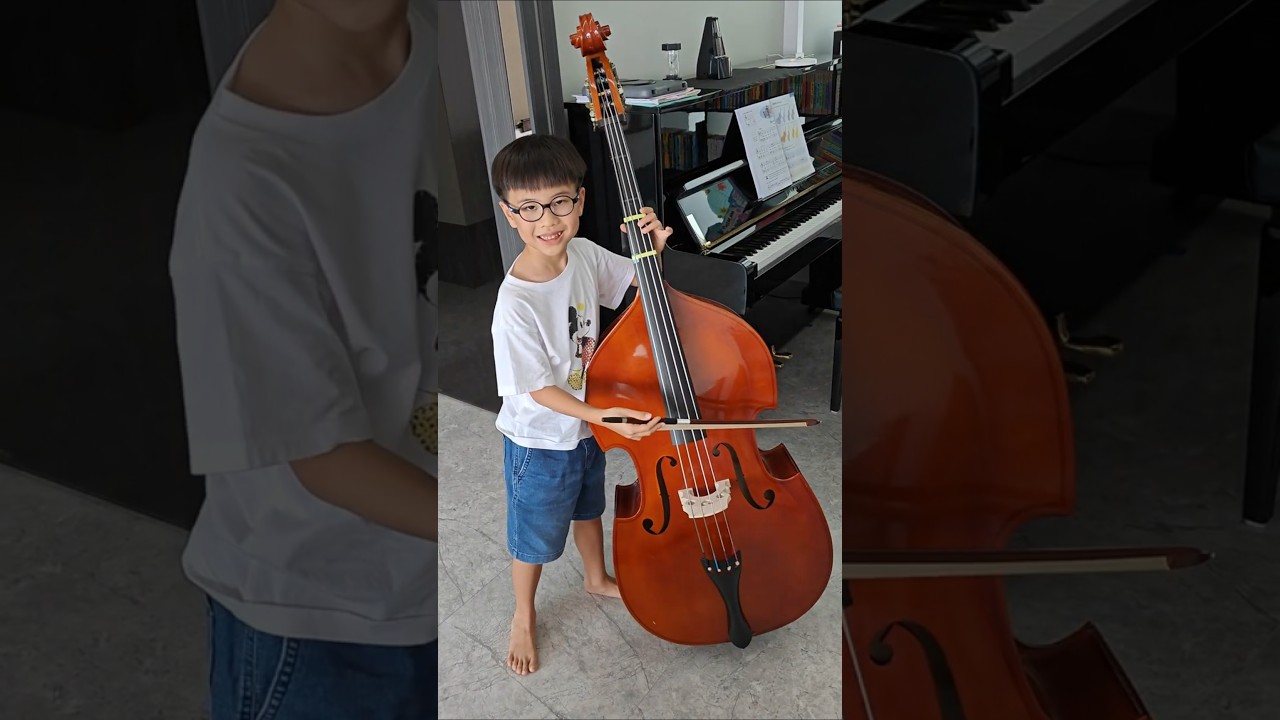 D major scale 1st attempt after 3 weeks with double bass