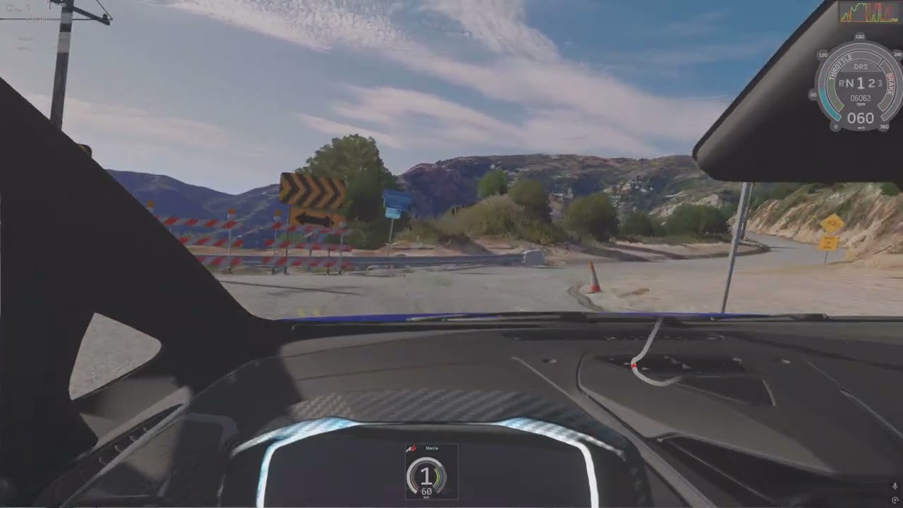 Assetto Corsa Lamborghini Temerario Onboard on the Santa Monica Canyon Roads - Time Attack
