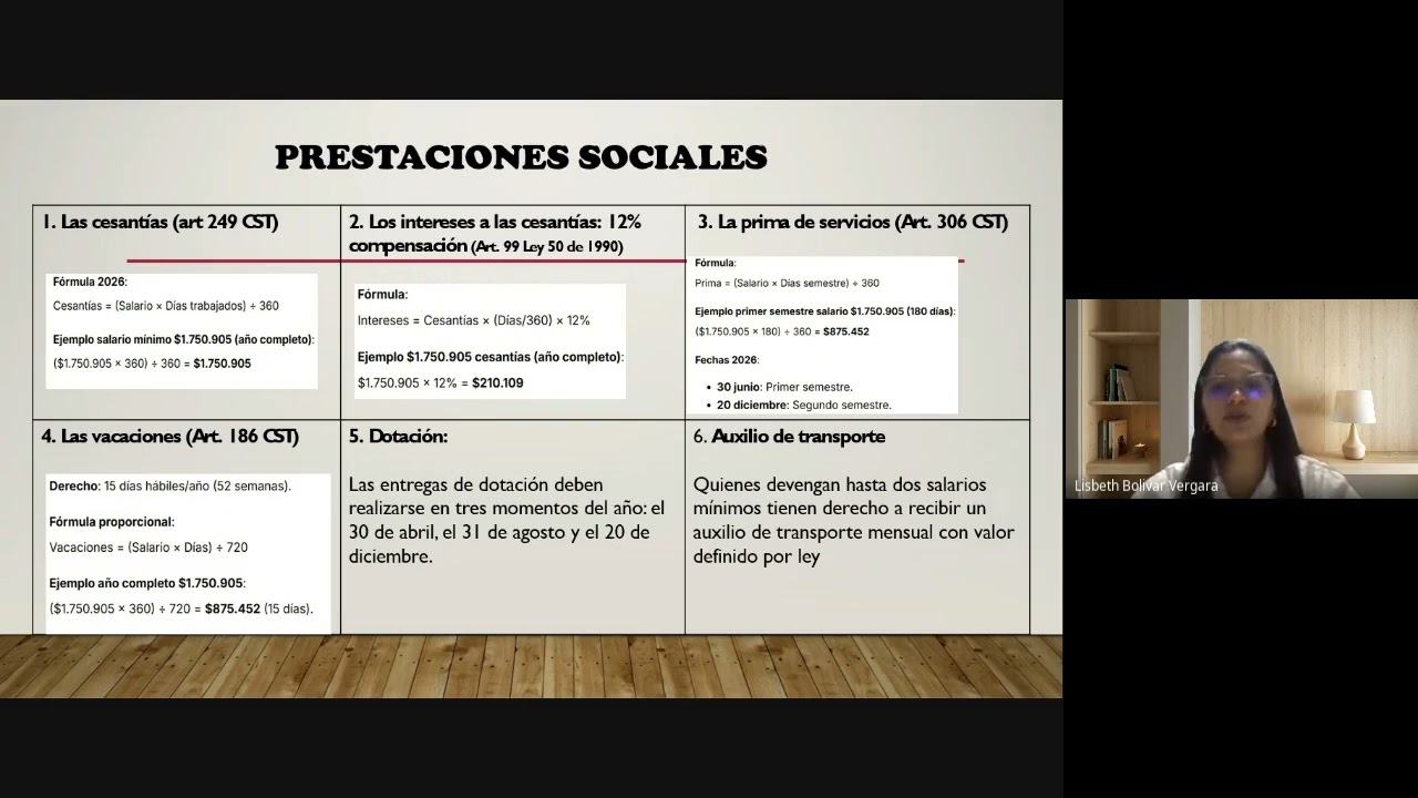 Régimen prestacional en Colombia 