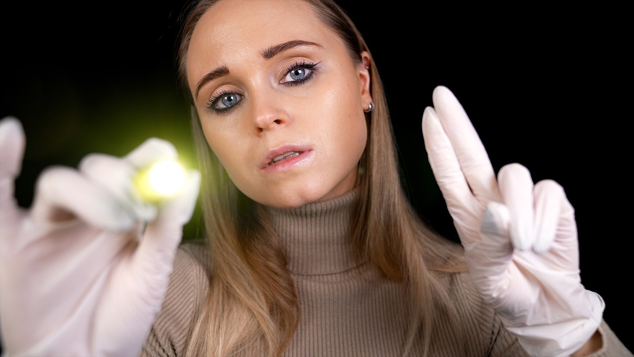 ASMR | Checking if you are CONCUSSED (lots of touching, light triggers and some tests)