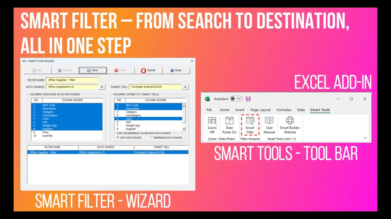 Smart Filter - Excel Add-in