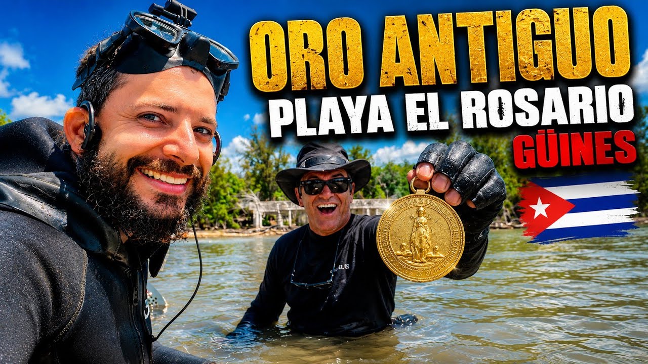 Oro antiguo y monedas de plata en Playa El Rosario 🏖 Cuba 🇨🇺