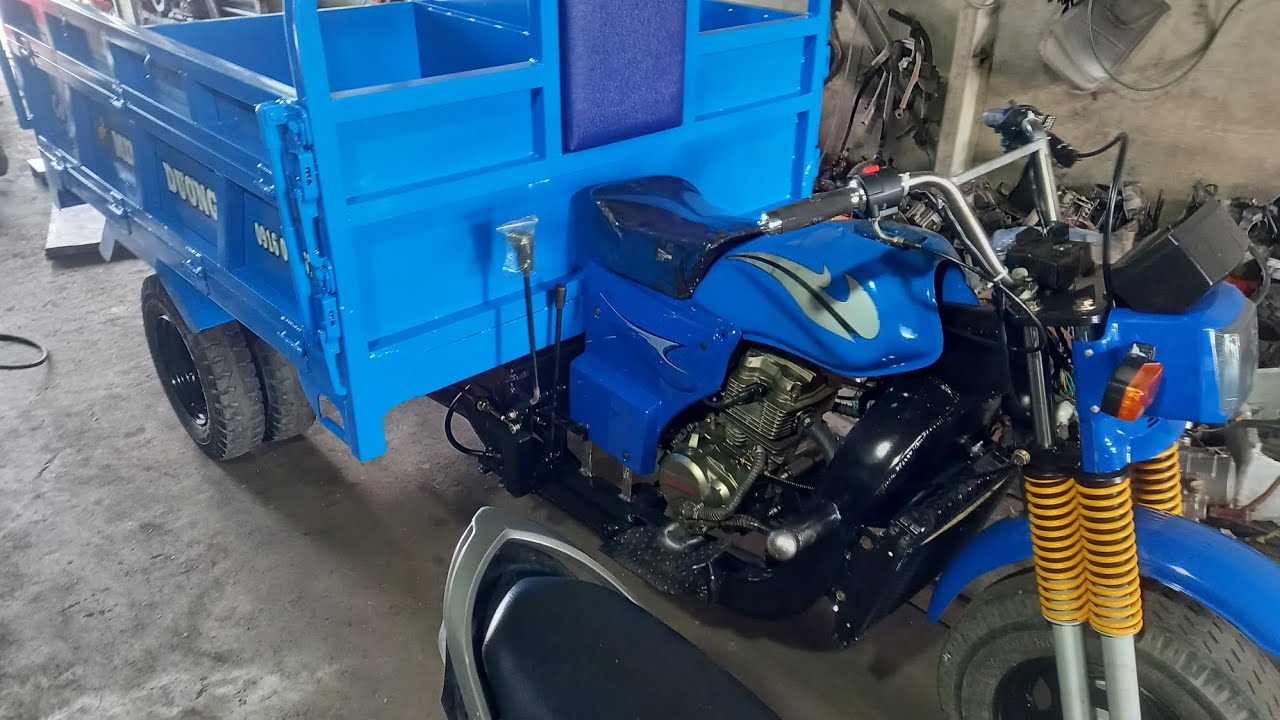 Xe ba bánh lốp kép xe tự chế