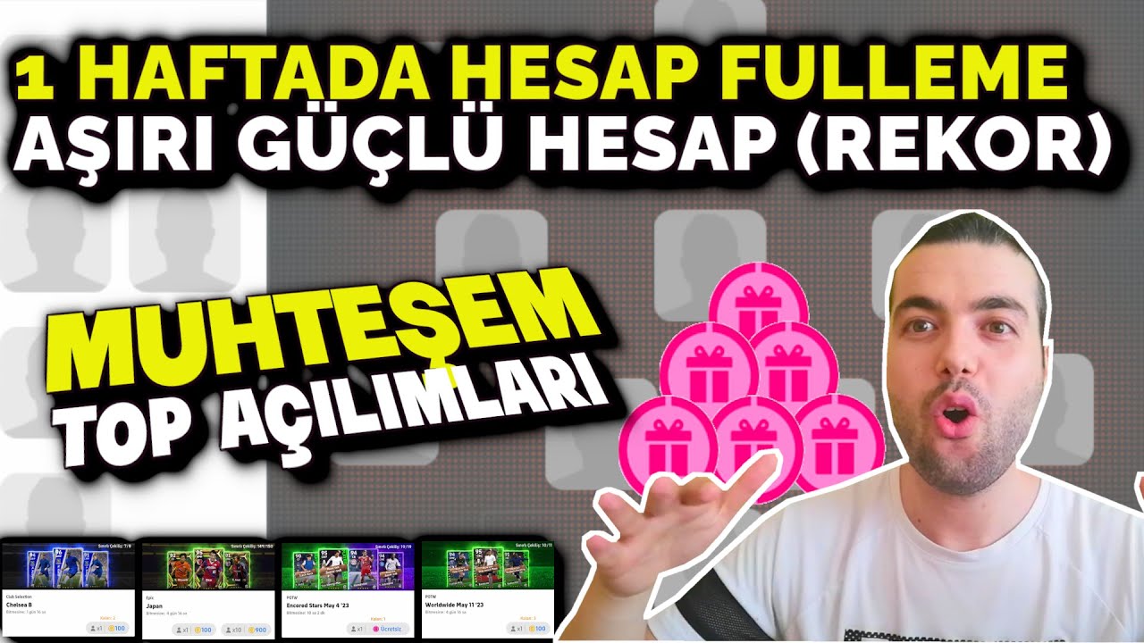 0 TL İLE 1 HAFTADA HESAP FULLEME ! AŞIRI GÜÇLÜ HESAP (REKOR GELDİ) #4 ( eFootball 2023 Mobile )