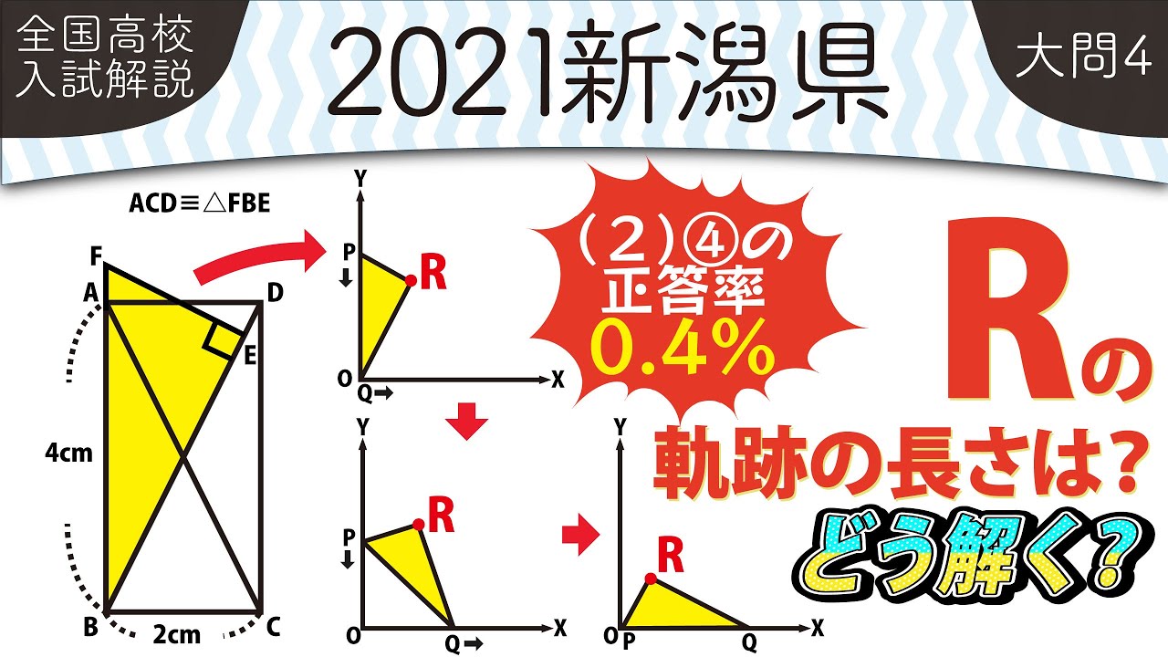 【2021年全国高校入試数学解説】 新潟県大問４ 高校入試 高校受験 令和３年度 数学 2021年