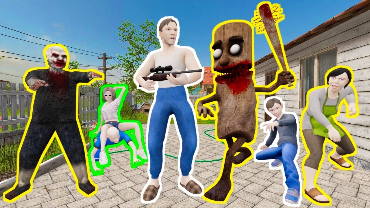 Schoolboy 2: ТРЕЙЛЕР | Злой Тунг Тунг Тунг Саур и армия ЗОМБИ против Андрей, Папа Гена и Мама Галя