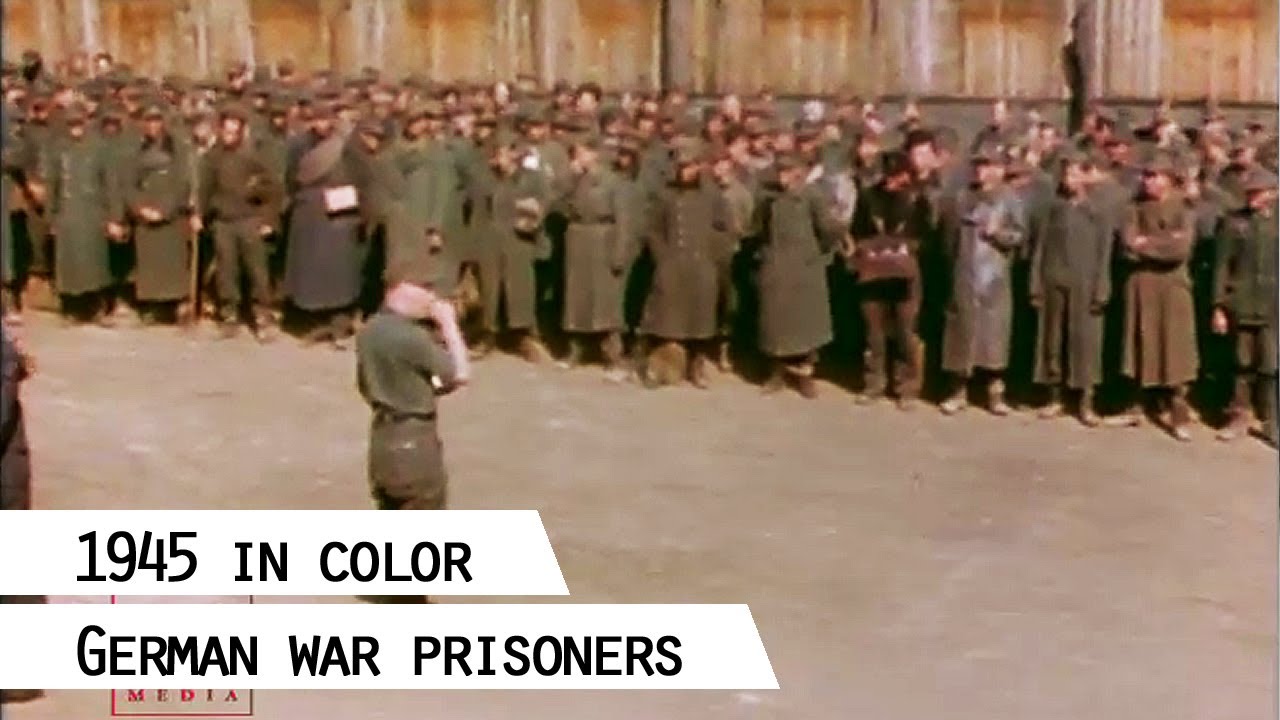 German war prisoners, 1945 (in color)