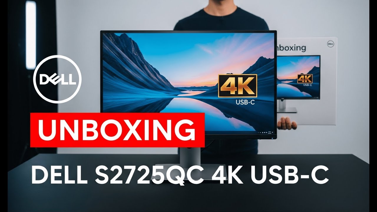 Dell 27 Plus 4K USB-C Monitor S2725QC unboxing review with Macbook (Dell S2725-QC)