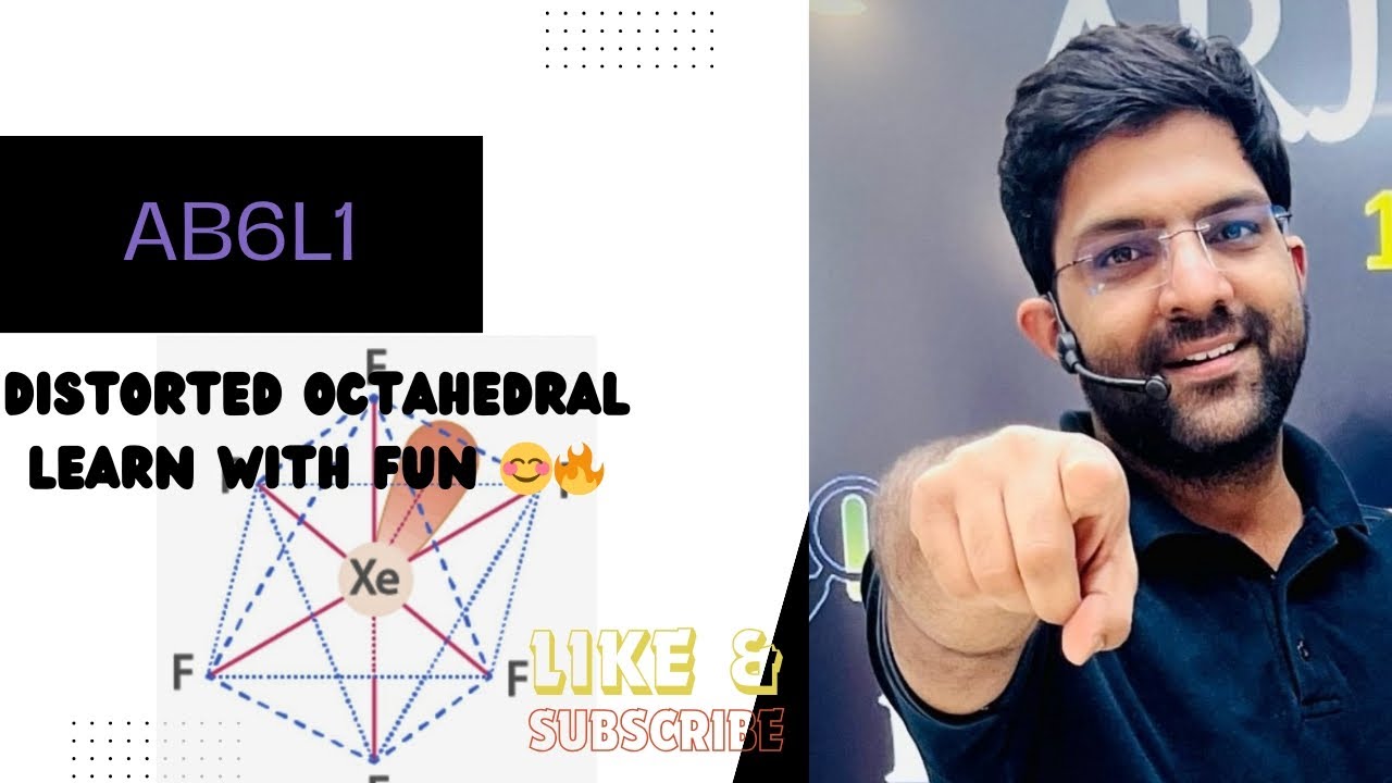 AB6L1(Distorted octahedral) chemical#🔥😃 structure learn with commedy#neet#jee