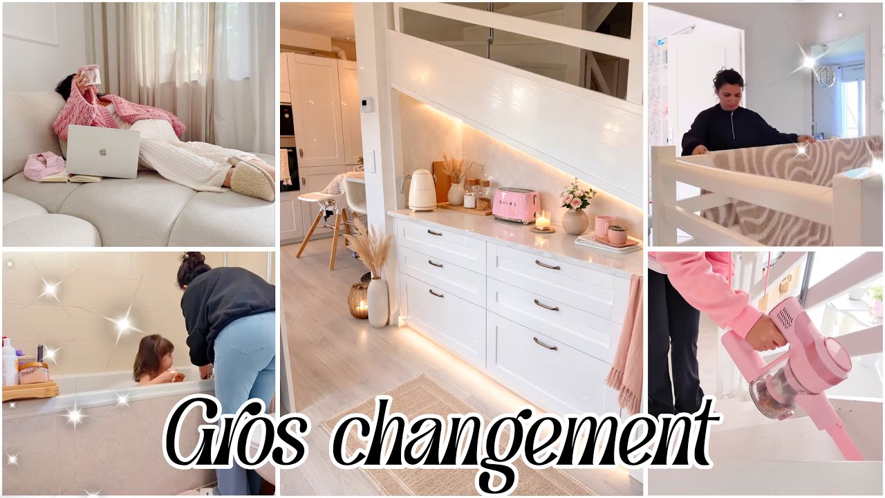 CHANGEMENT DE RYTHME POUR MOI 🌸ORGANISATION, MÉNAGE, ROUTINE DU SOIR ✨