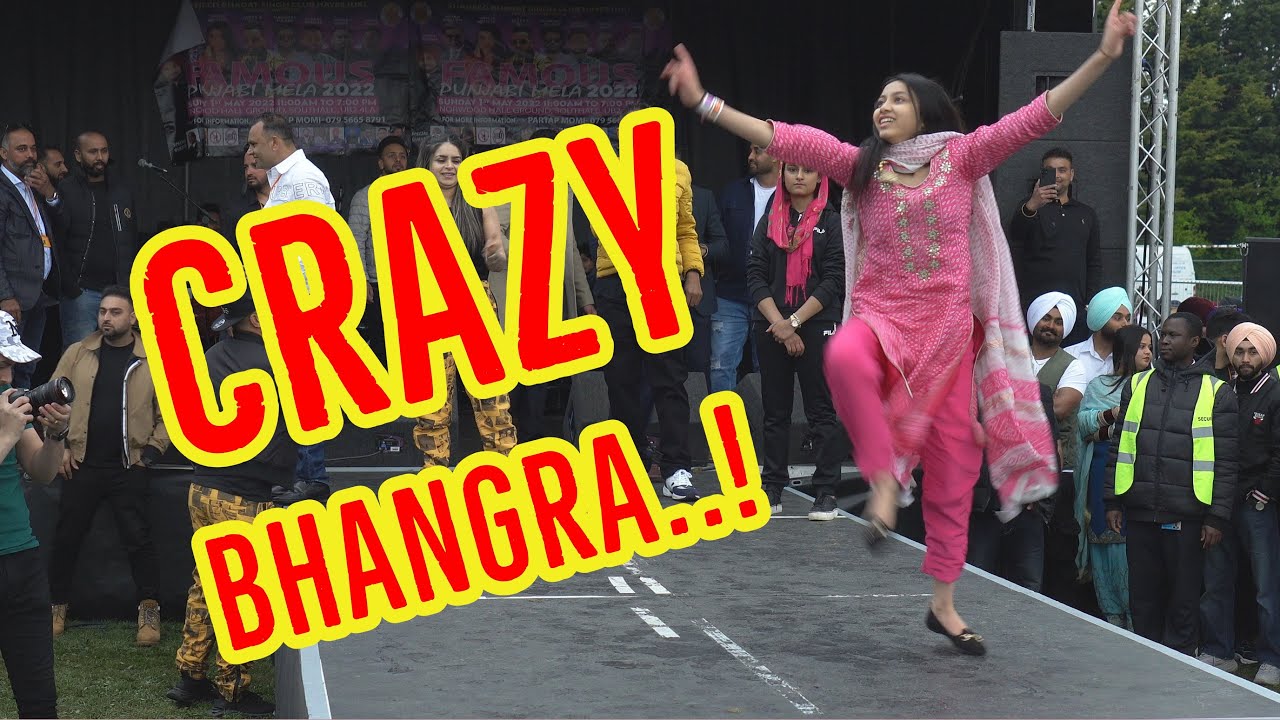 GIRL DOES CRAZY BHANGRA....!!!!  .....at Southall Mela - May 2022 - MUST WATCH..!