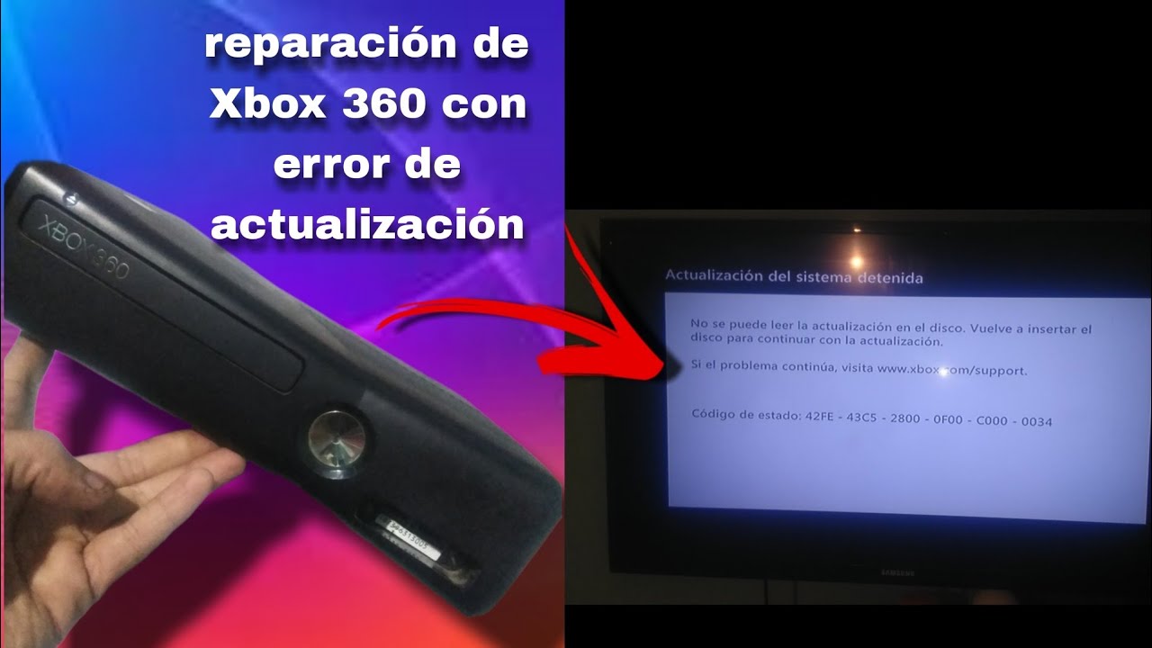 Solución a error en actualización detenida en Xbox 360 Slim