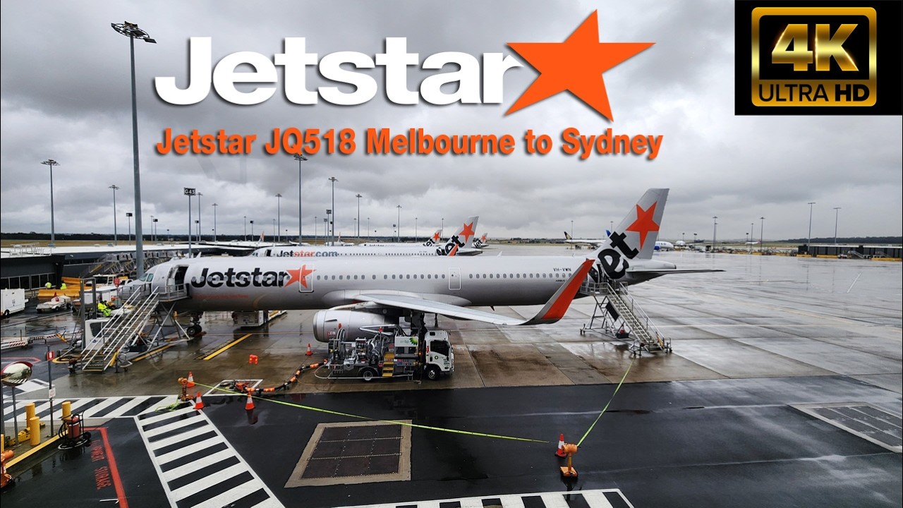 Jetstar JQ518 Melbourne to Sydney Experience | 🇦🇺 🛬 4k