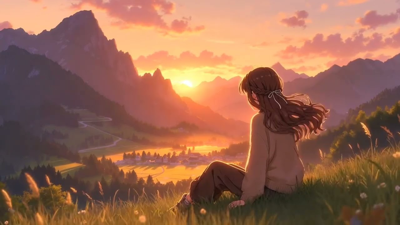 Alone at Sunset but I still feel that I'm with her | Cozy Mountain Lofi for Sleeping and Study