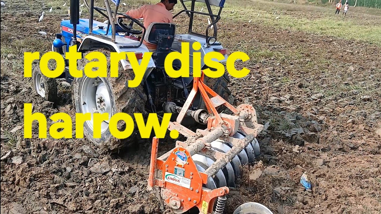 rotary disc harrow performance 7 #eicher #harrow #video #powertrac 