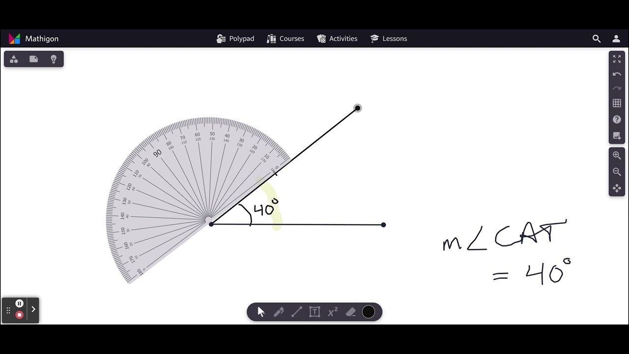 Drawing Angles with a Protractor - FishMath.com