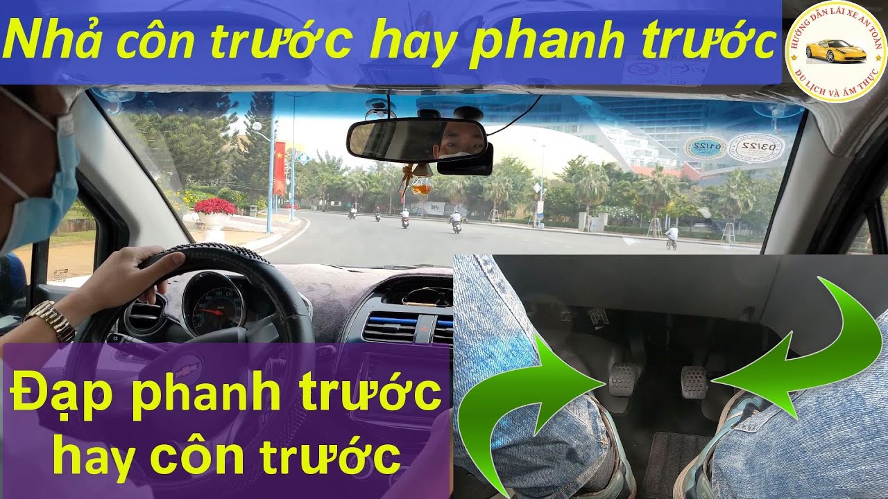 Nhả côn trước hay nhả phanh trước. Đạp côn trước hay đạp phanh trước. làm sao để lái xe mượt mà.