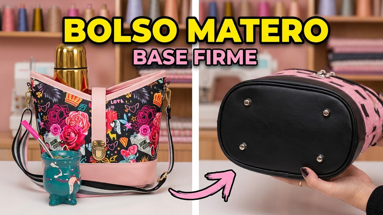Curso completo de BOLSO MATERO CANASTO con base y forro firme .