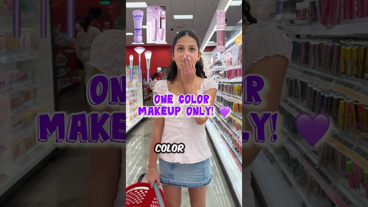 BUYING EVERY MAKEUP&hellip; in ONE COLOR ONLY!  #makeup #shopping #haul #ytshorts