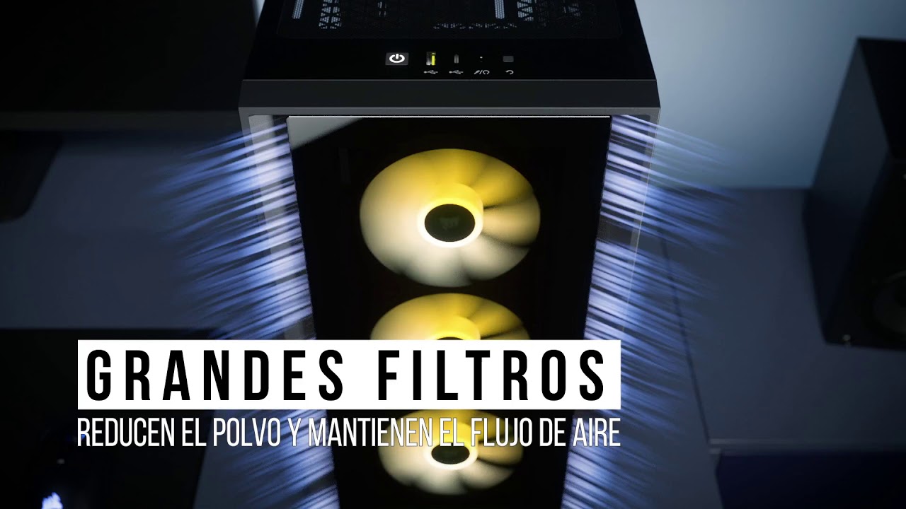 Chasis semitorre iCUE 4000X RGB con cristal templado