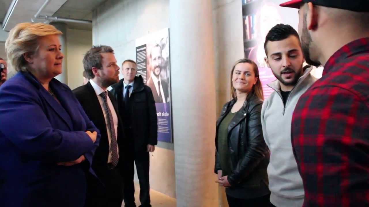 Statsminister besøker Bjørnholt Vgs