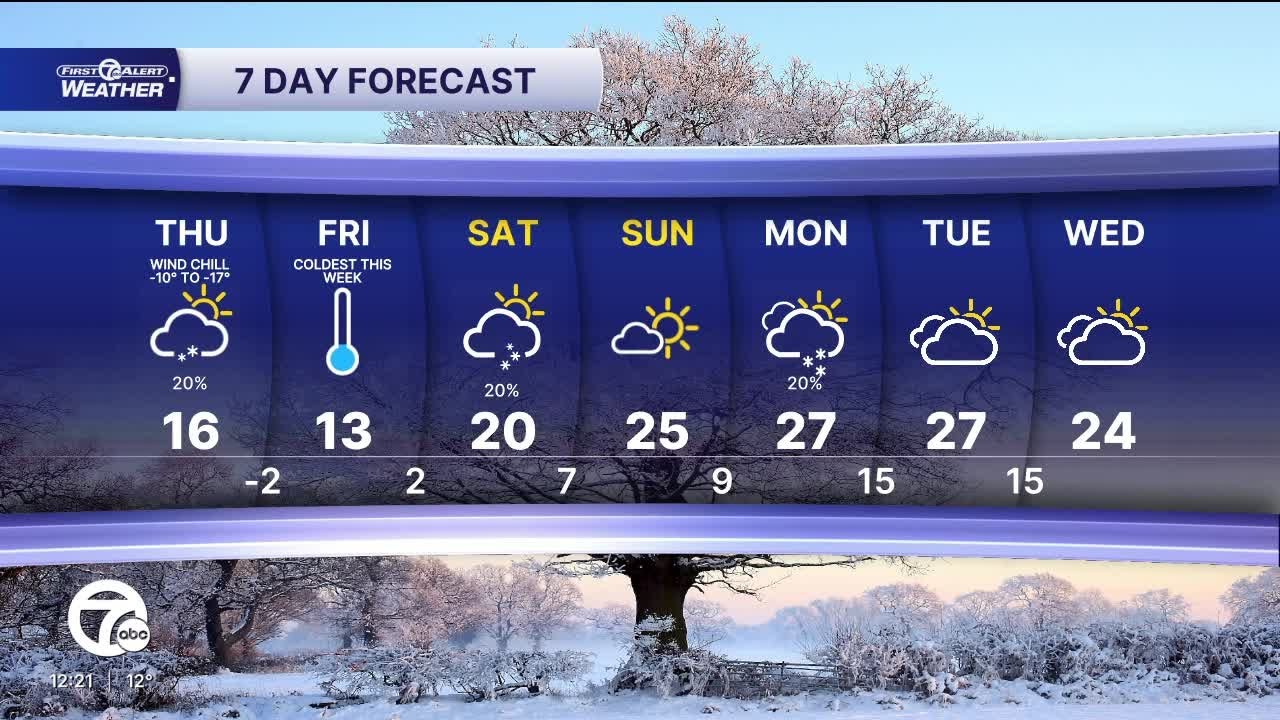 Metro Detroit Forecast: Frigid wind chills continue