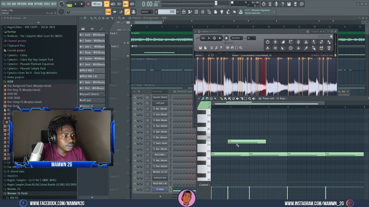 طريقة معرفة النوتات الصحيحة في ال Sample عند وضع ال 808 عليها بستخدام FL Studio