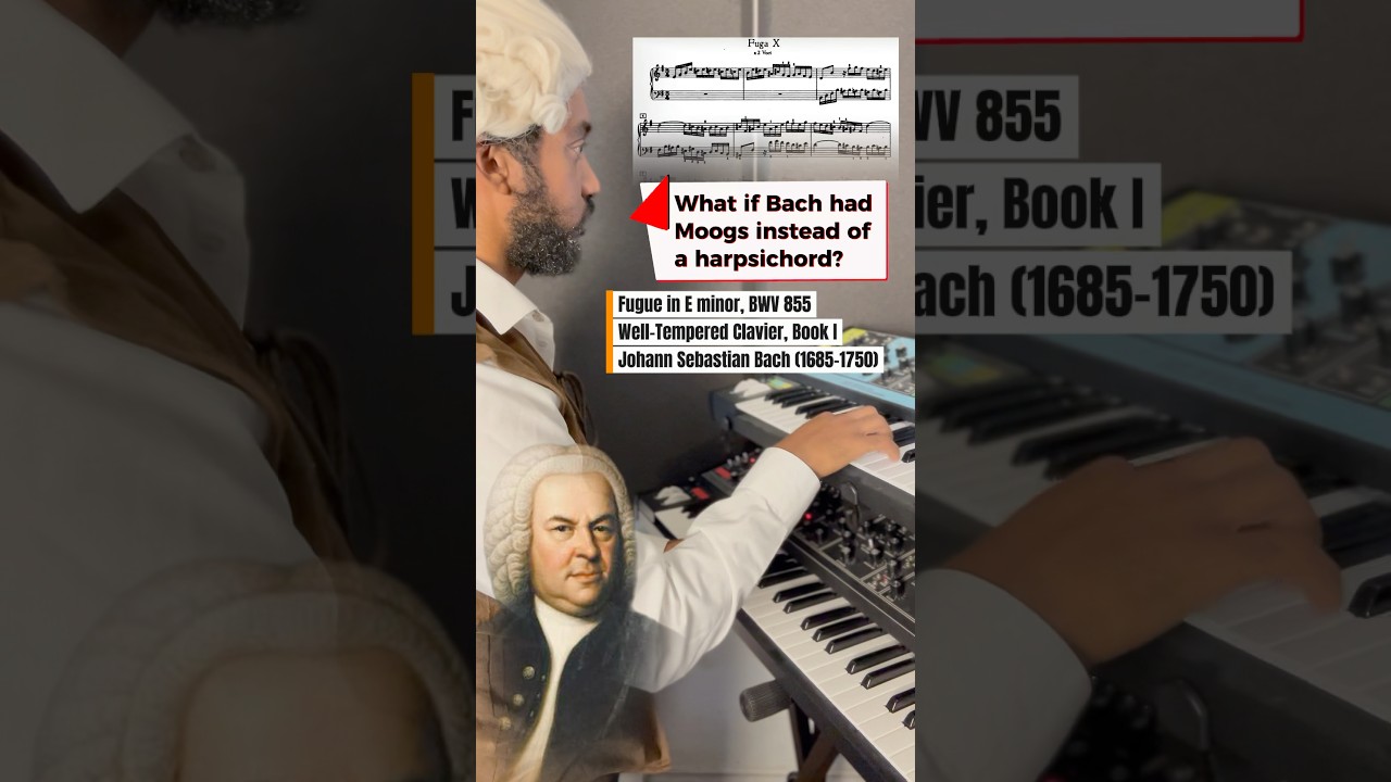 Fugue in E minor, BWV 855 - WTC I by J.S. Bach on Moog Synths! 