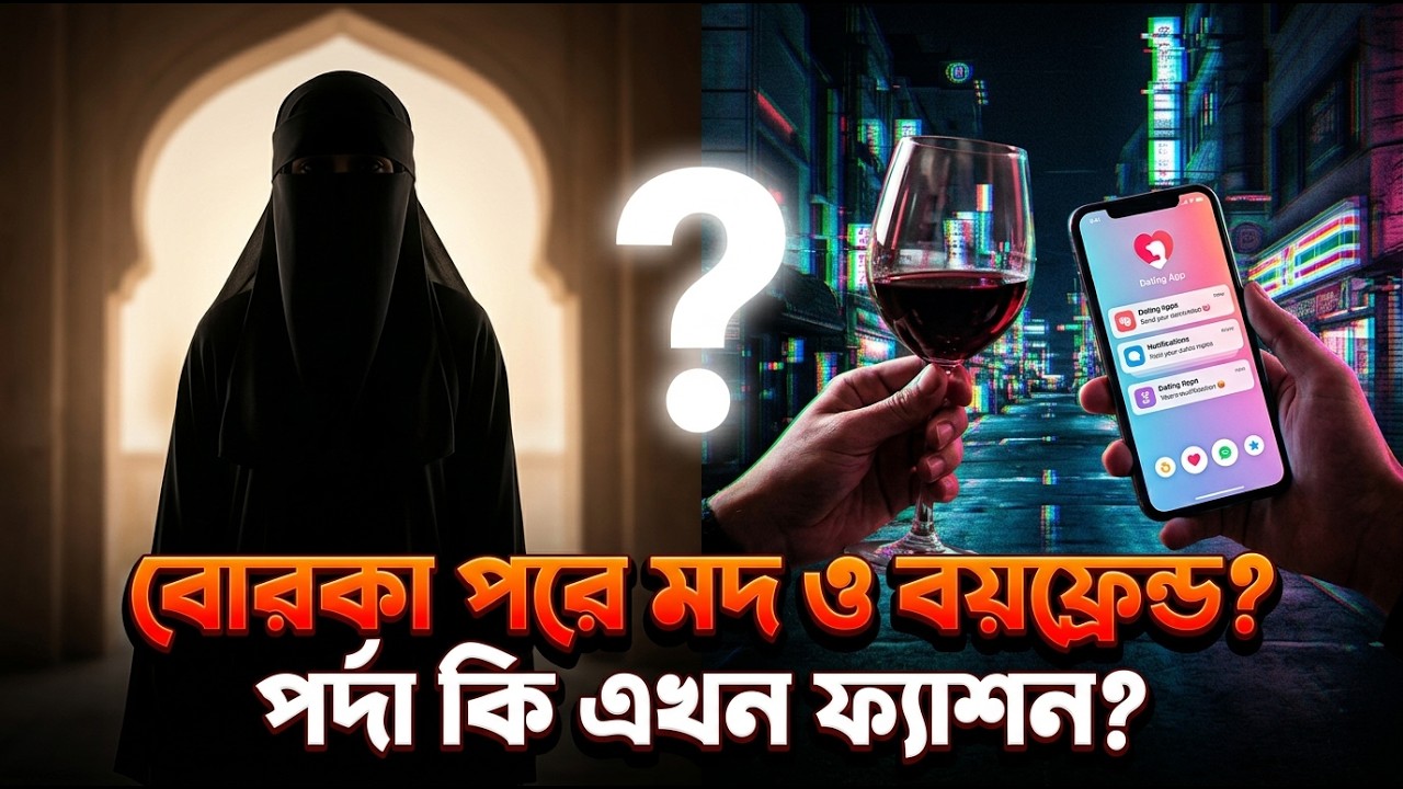 বোরকা ও মদের বোতল