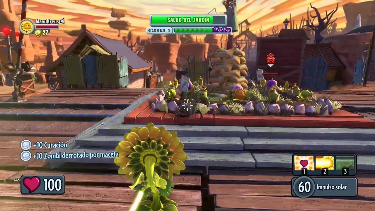 PVZ Garden Warfare - Operaciones de jardín con Girasol - Gameplay (PC)