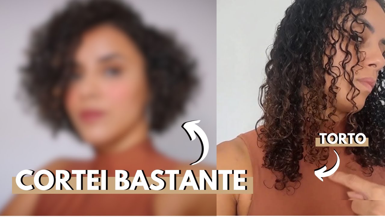 CORTEI MEU CABELO CACHEADO SOZINHA E DEU ERRADO