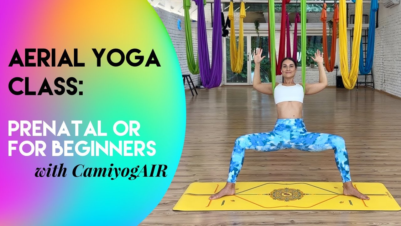 30 min Aerial Yoga Class - Prenatal or for Beginners | Aerial Yoga for Pregnancy | CamiyogAIR
