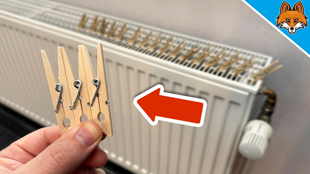 JEDER klemmt eine WÄSCHEKLAMMER an die HEIZUNG💥(DAS ist der GENIALE Grund)🤯