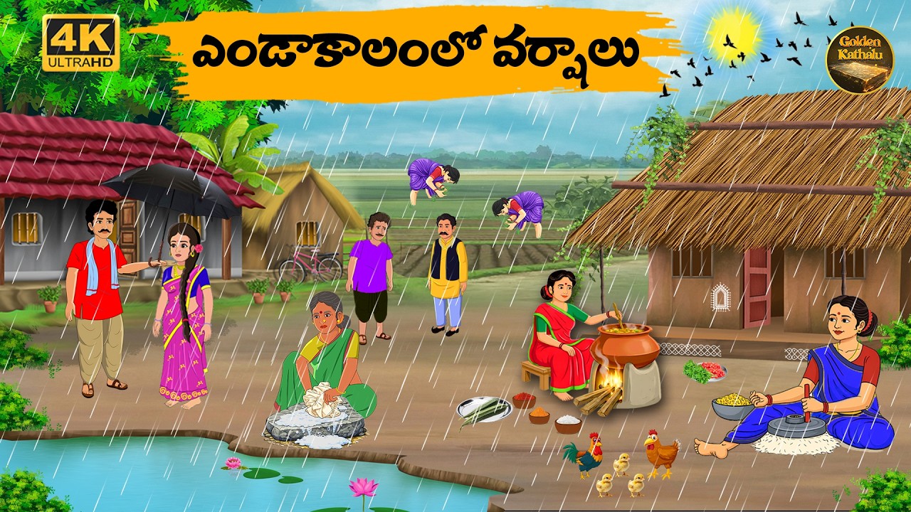 Rains in the summer -Telugu stories - Golden Kathalu 39 - Neethi Kathalu - Telugu Moral Stories