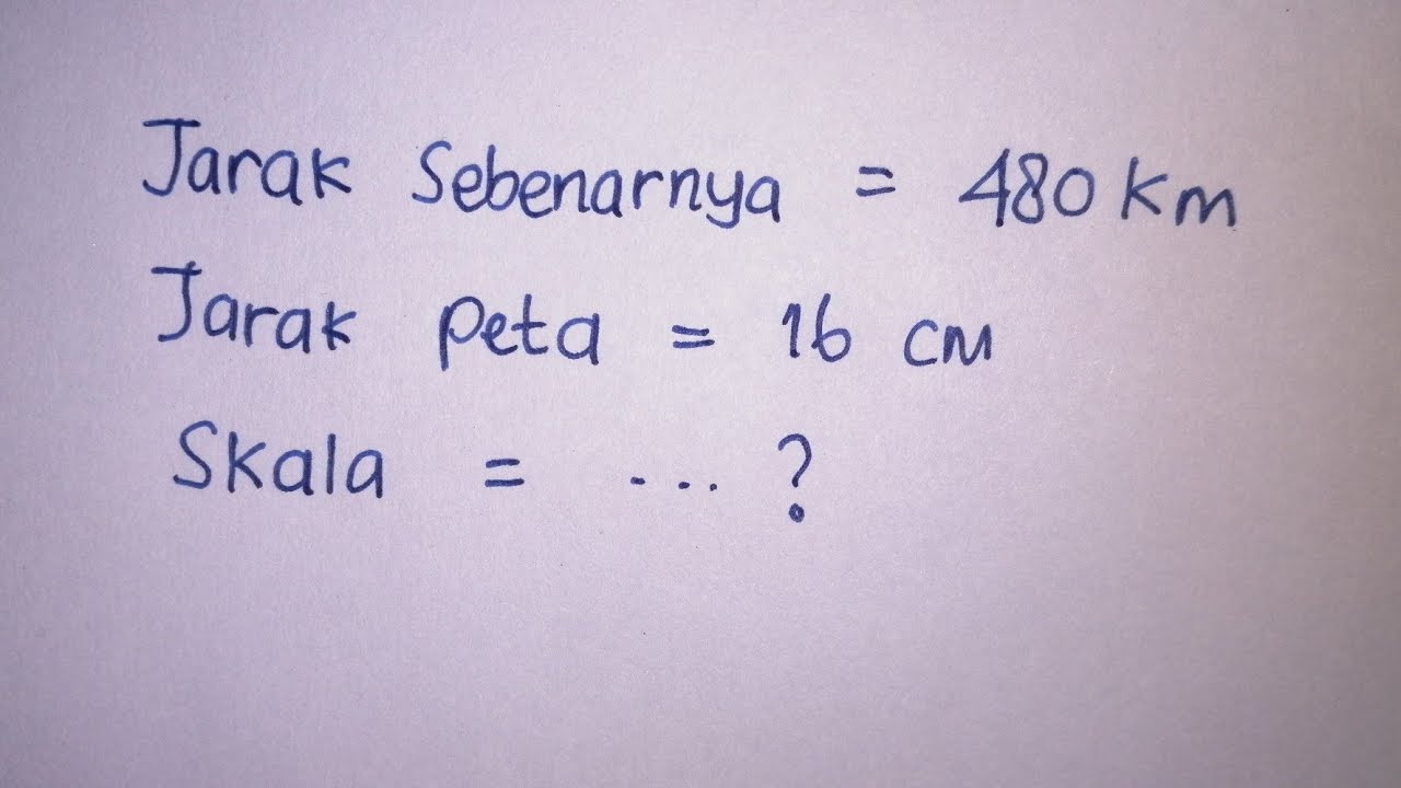 Menentukan SKALA jika Diketahui Jarak Peta dan Jarak Sebenarnya | Matematika SD