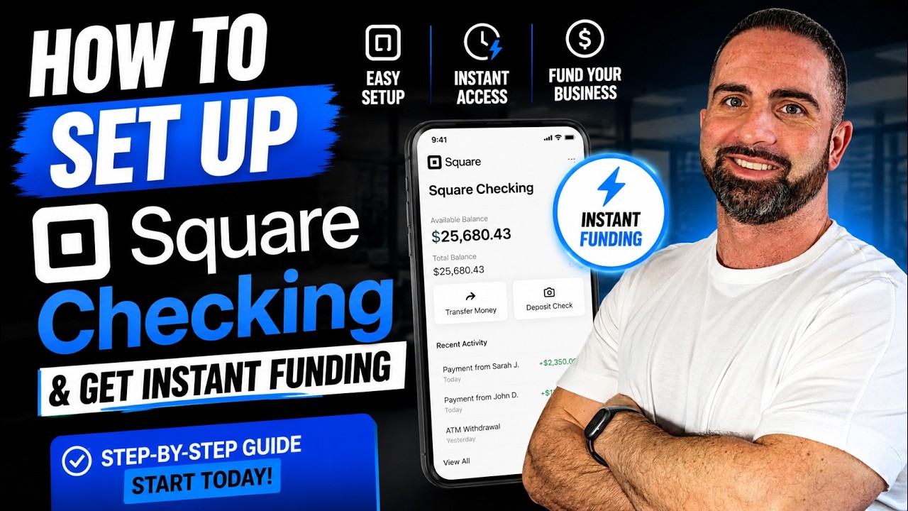 How to Set Up Square Checking & Get Instant Funding (Step-by-Step Demo)