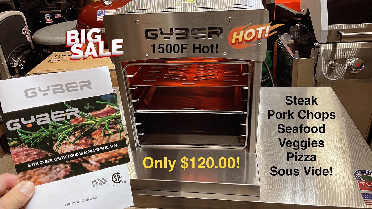 Review of The GYBER Infrared 1500F Hot Propane Grill! / Perfect for Searing! / Only $120.00!