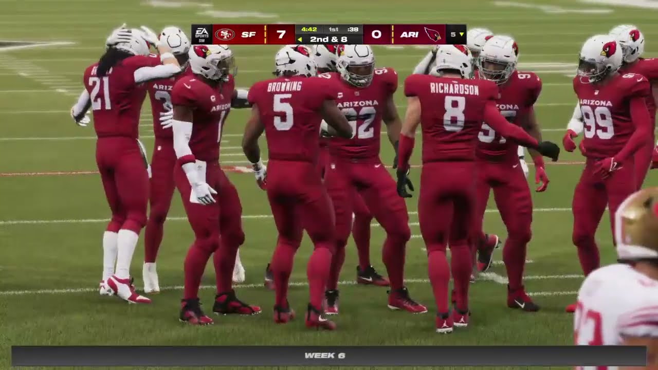 Madden 25 Arizona Cardinals All Madden franchise yr 3 (vs San Francisco 49ers) *NRQ week 6 'stream